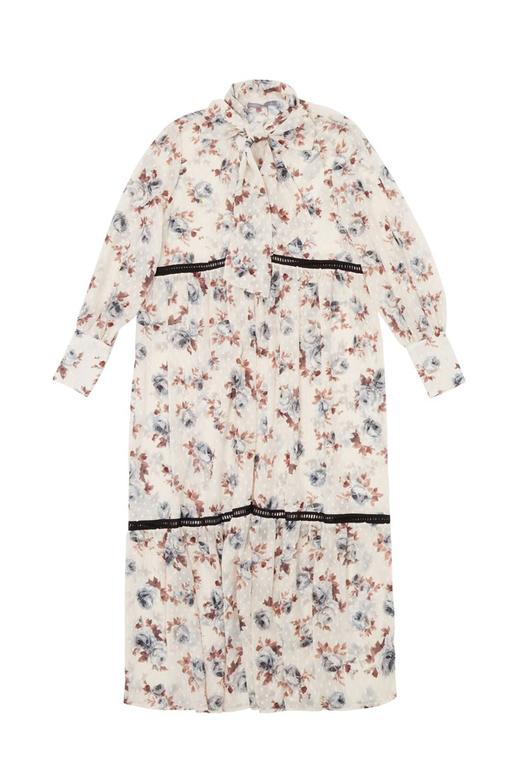 OCTAVIA 蝴蝶结系带印花连衣裙 6283 商品图4