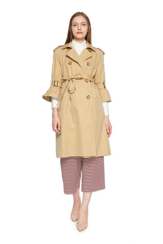 OCTAVIA 双排扣束腰风衣 6289 商品图0