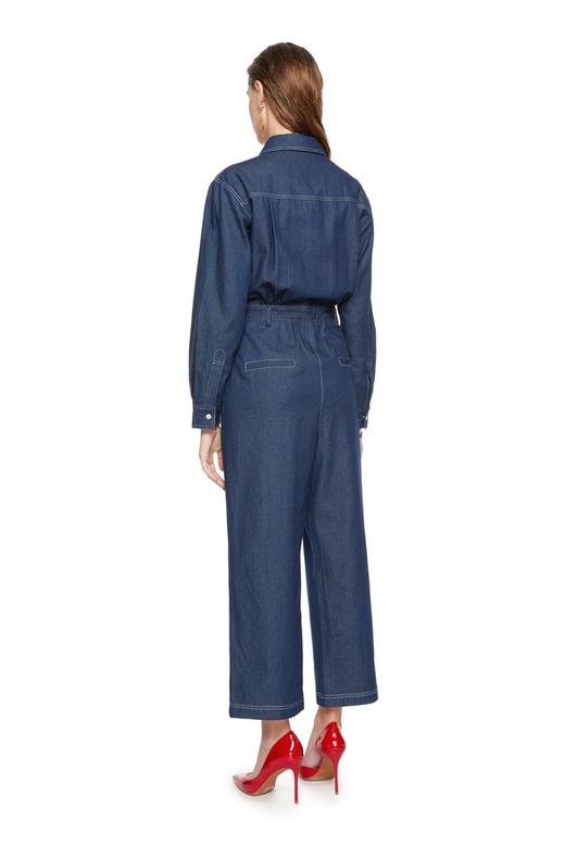 SUMMER & SAGE 蓝色牛仔工装连体裤 6252 商品图2