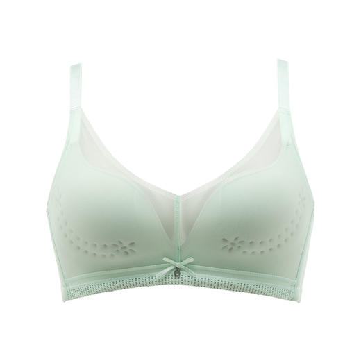 都市丽人WISECOOL常规内衣B杯薄3/4杯锁边布文胸三排树脂胶圈LB32D2 商品图5