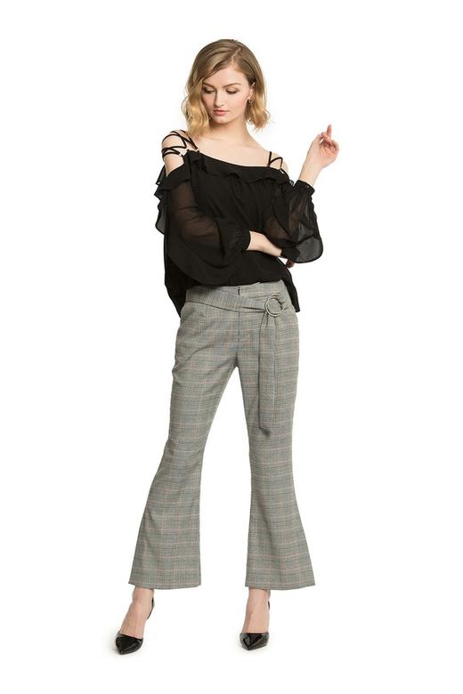 BCBGeneration 黑色露肩雪纺衫 626 商品图3