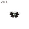 ZEGL设计师黑公主系列黑色蝴蝶结戒指女仿珍珠指环小众设计食指戒 商品缩略图1