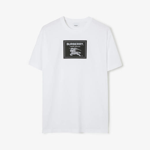BURBERRY 巴宝莉 男士 Prorsum 标签棉质圆领短袖T恤 白色 8064397 A1464 商品图0