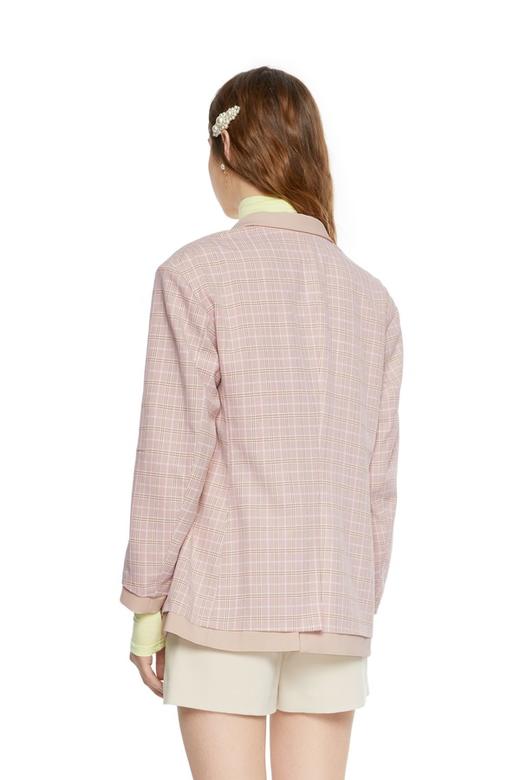 LNNNS 格纹拼接西装外套 6406 商品图2