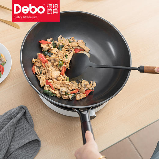 Debo德铂凯瑞斯炒锅DEP-836烹饪厨具无涂层炒锅家用少油烟炒菜锅 商品图4