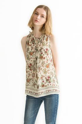 MAX STUDIO 优雅印花无袖背心 1014