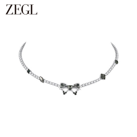 ZEGL设计师黑公主系列蝴蝶项链女法式轻奢小众高级感锁骨链配饰品 商品图0