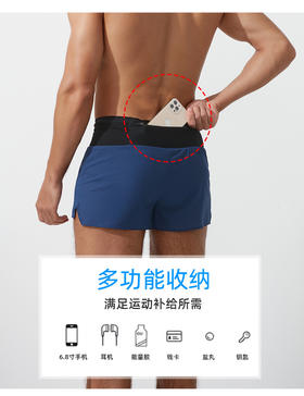 三寸运动短裤 （带内衬后腰口袋）越野跑马拉松跑步跑IN优选08