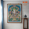 太铜 手工錾刻 铜雕画《唐卡七彩款白度母》限量33幅 商品缩略图2