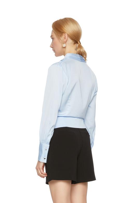 NOIR 简约V领蓝色上衣 6172 商品图2