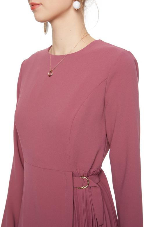 AUGUST 1 EIGHT 藕粉色束腰连衣裙 4845 商品图2