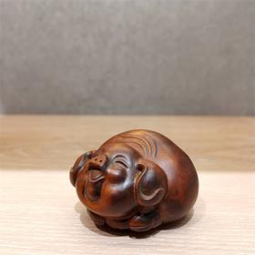 圆福猪°做旧黄杨摆件/手把件