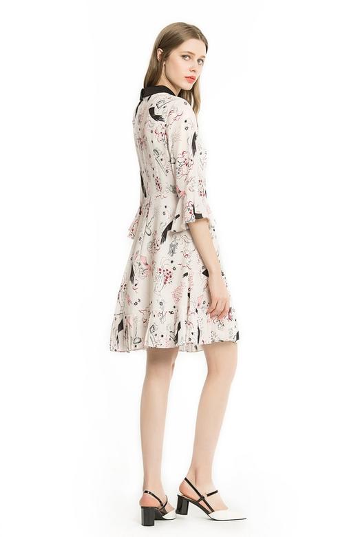 OCTAVIA 少女感印花雪纺裙 1844 商品图2