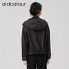 oldcolour2023春季新款黑色简约连帽抽绳宽松显瘦外套女O11041160 商品缩略图4