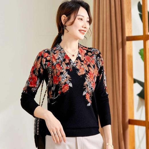 MQ-3467-2305妈妈装针织毛衣打底衫 商品图1