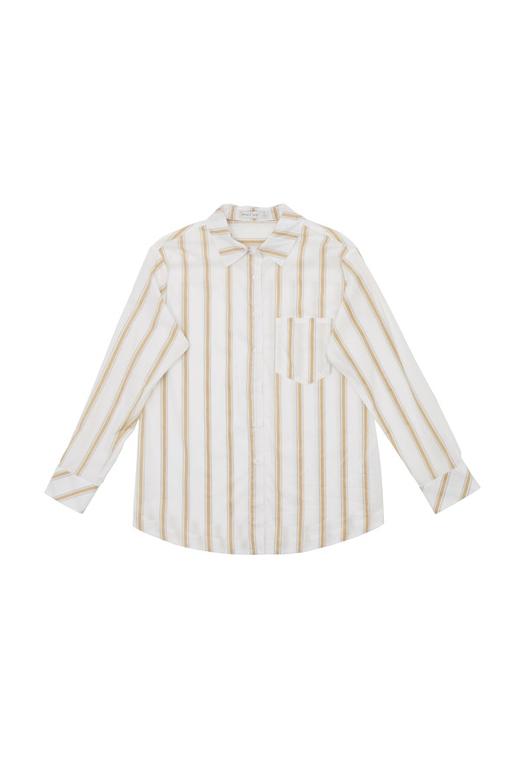 SUMMER & SAGE 拼色竖条纹纯棉衬衣 6226 商品图4