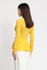BONNIE ALEX 亮黄色荷叶摆针织衫 1360 商品缩略图2
