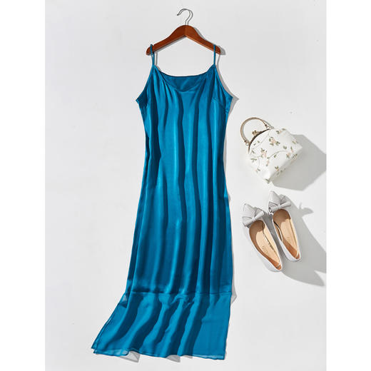 丁摩 真丝裙摆镂空网纱连衣裙6006-DS399 商品图6