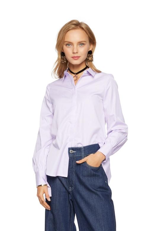 SUMMER & SAGE 紫色飘带条纹衬衣 6058 商品图0