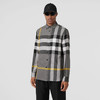 BURBERRY 巴宝莉 男士格纹弹力棉府绸长袖衬衫 格子 8065202 A6114 商品缩略图1