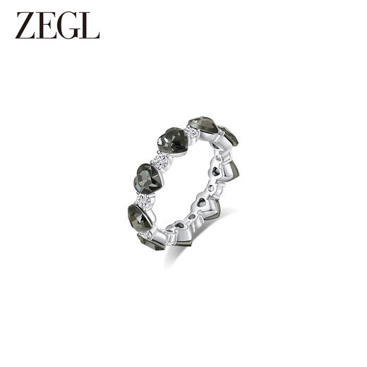 ZEGL设计师黑公主系列黑色蝴蝶结戒指女仿珍珠指环小众设计食指戒 商品图2