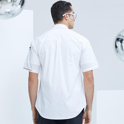 Supield素湃黑科技防污大字母logo短袖衬衫男外搭内穿两用潮 商品图3
