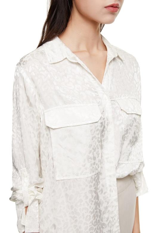 J.A 豹纹肌理白衬衣 8646 商品图3