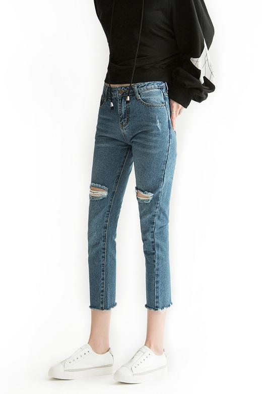 LNNNS 高腰破洞铅笔牛仔裤 1363 商品图3