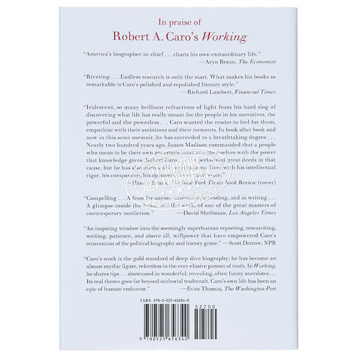 【中商原版】罗伯特·A.卡洛自传：工作 英文原版 Working 人物传记 商品图1