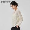 oldcolour2023春季新款米色法式时尚别致蕾丝系带衬衫女O12052253 商品缩略图2