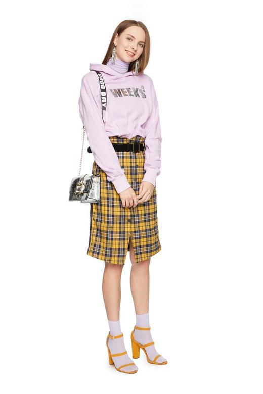 SUMMER & SAGE 字母饰紫色连帽卫衣 6070 商品图1