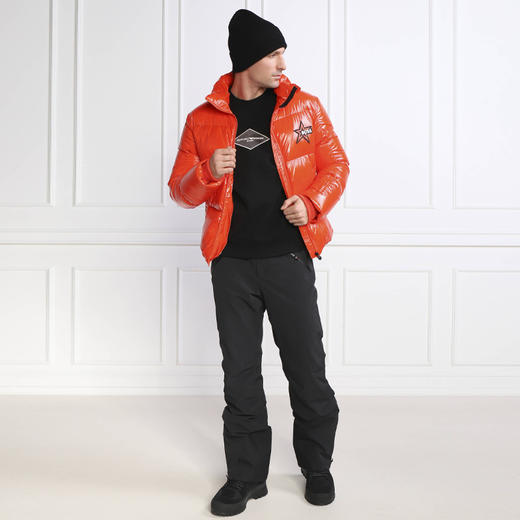 EMPORIO ARMANI 阿玛尼 男士棉质徽标印花圆领长袖卫衣 黑色 3R1MDD 1JHSZ 0999 商品图3