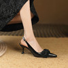 夏季新款，流行钻复古里外全皮尖头后空高跟凉鞋YD-F351 商品缩略图8