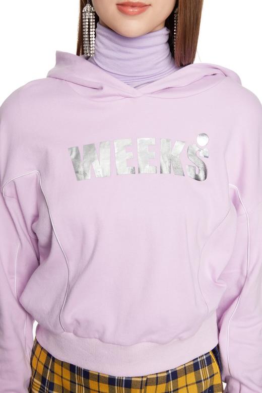 SUMMER & SAGE 字母饰紫色连帽卫衣 6070 商品图3