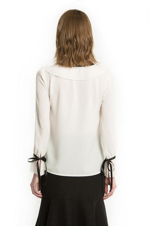 Tied  Hands 优雅白色透视雪纺衫 1040 商品图2