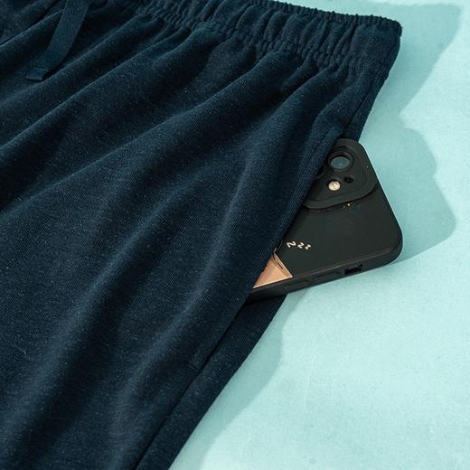 SCHIESSER德国舒雅男士五分睡裤春夏款汉麻纱布休闲纯色薄款短裤35/21205P 商品图3