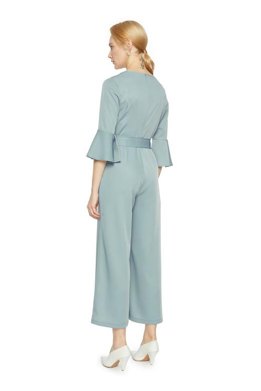 OCTAVIA V领束腰连体阔腿裤 6173 商品图2