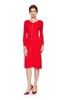 SUMMER & SAGE 红色扣饰针织修身连衣裙 4912 商品缩略图0