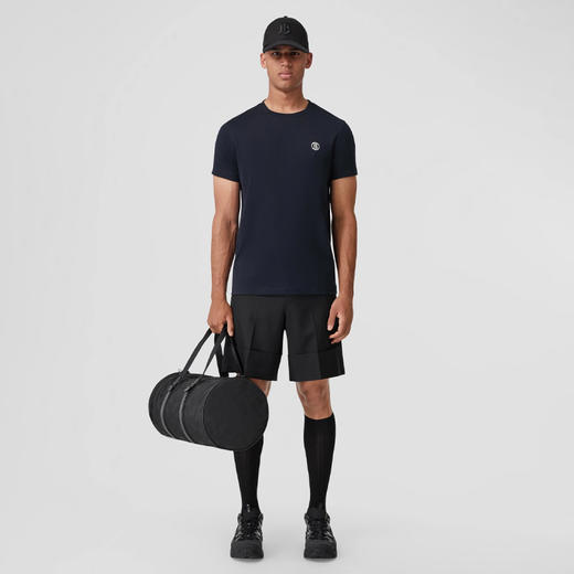 BURBERRY 巴宝莉 男士TB专属标识装饰棉质圆领短袖T恤 深蓝色 8056176 B1488 商品图3