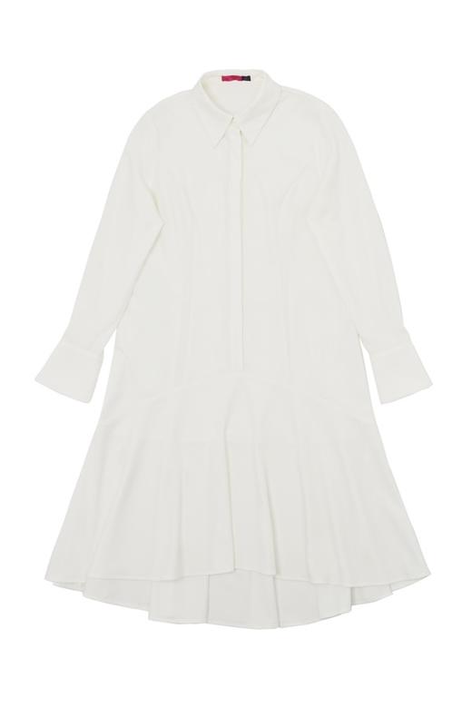 AVA 白色荷叶摆衬衫裙 6049 商品图6