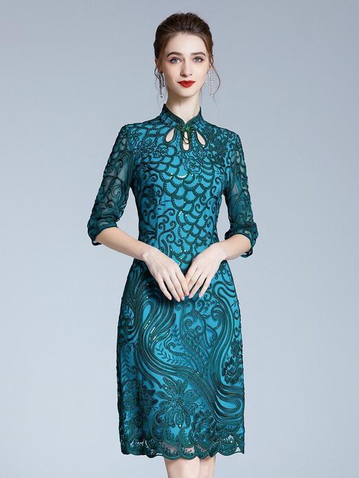 DNO-3BA8912-1连衣裙品牌婚宴礼服女喜婆婆姨 商品图2