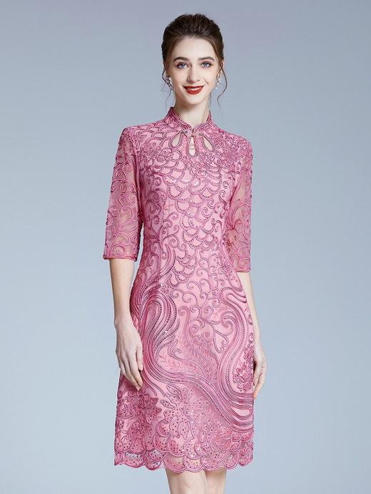 DNO-3BA8912-1连衣裙品牌婚宴礼服女喜婆婆姨 商品图1