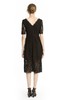 OCTAVIA 黑色V领蕾丝中长连衣裙 1816 商品缩略图2