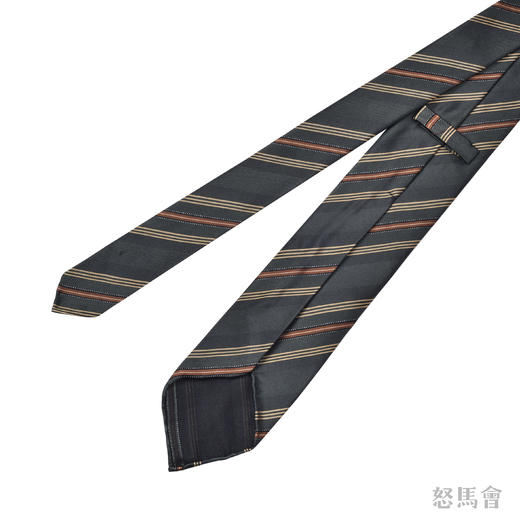 墨绿色斜纹蚕丝手工领带 商品图2