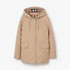 BURBERRY 巴宝莉 女士徽标装饰菱形绗缝连帽外套棉服 卡其色 8064778 A7405 商品缩略图0