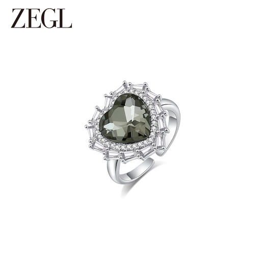 ZEGL设计师黑公主系列黑色蝴蝶结戒指女仿珍珠指环小众设计食指戒 商品图3