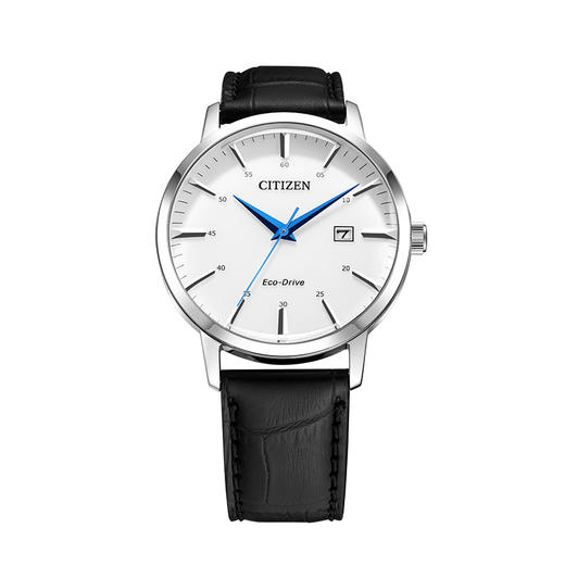 西铁城官方正品简约时尚黑盘皮带光动能男表BM7461-18A 商品图2