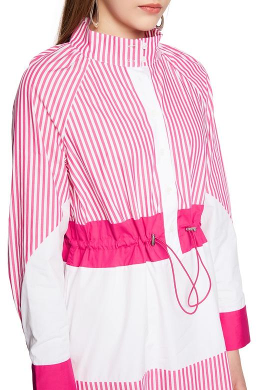 EMC亿美丞 拼色条纹收腰连衣裙 6007 商品图3