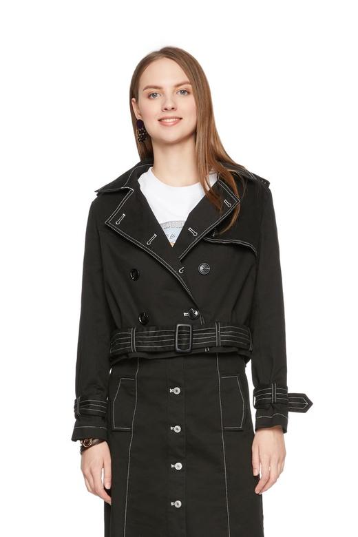 SUMMER & SAGE 机车线双排扣短外套 6030 商品图0