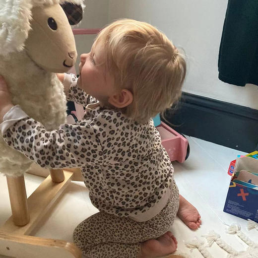 英国Little Bird Told Me小羊朗伯宝宝实木摇摇马儿童婴儿周岁生日礼物玩具小木马-【玩具】 商品图2